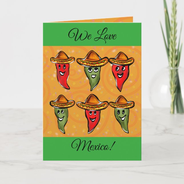 Tarjeta Pimientos del Cinco de Mayo (Anverso)