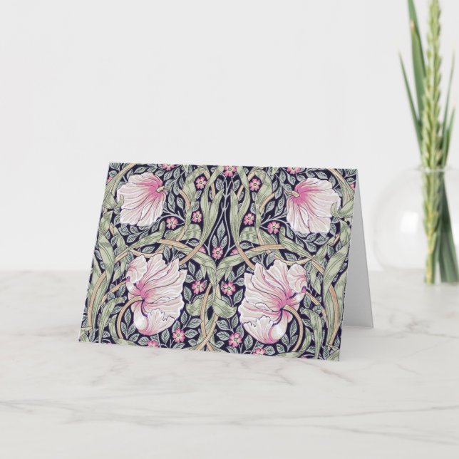Tarjeta Pimpernel, William Morris (Anverso)
