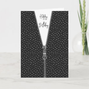 Tarjeta Pin Dots with Zipper for Birday