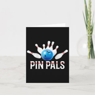 Tarjeta Pin Pals Para Bowlers Divertido Bowling