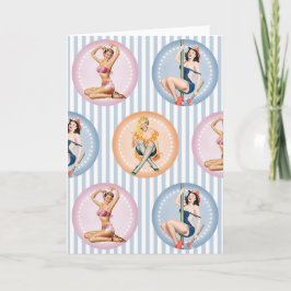 Tarjeta Pin Up Ladies - Modelos Retro Pinups