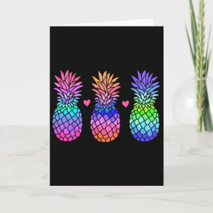 Tarjeta Piña Aloha Hawái Frutas Tropicales Verano Vacacion