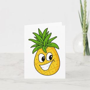 Tarjeta Piña De Dibujos Animados Divertida Y Bonita De Uso