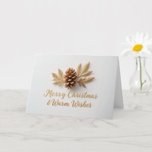 Tarjeta Piña de Oro Navidad Calidas Deseos de Invierno