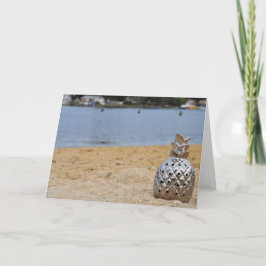 Tarjeta Piña en la playa
