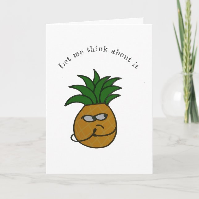 Tarjeta Piña Pensiva (Anverso)