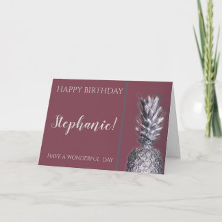 Tarjeta Piña Pintada Tropical Cumpleaños Personalizado