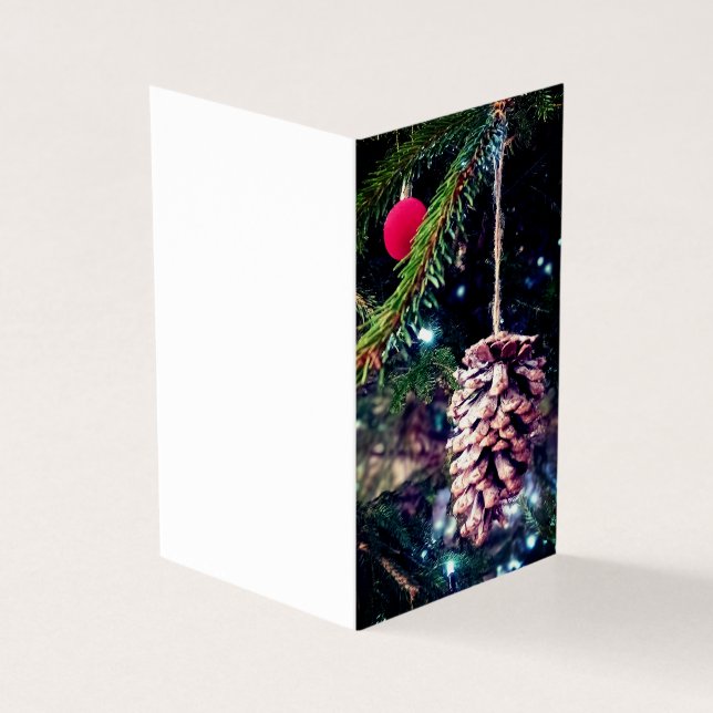 Tarjeta Piña y adorno rojo (Exterior)