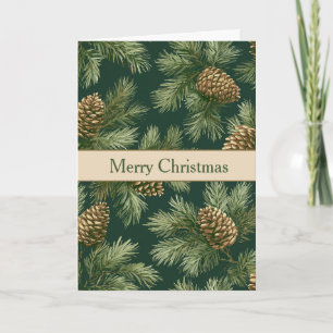 Tarjeta Piñas verdes de Navidad