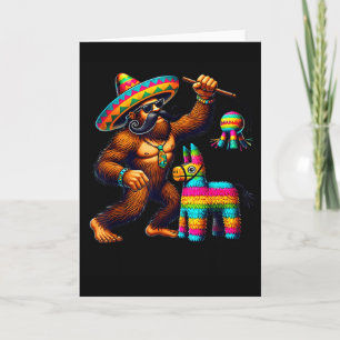 Tarjeta Piñata de Pie Grande Cinco De Mayo Sasquatch Mexic