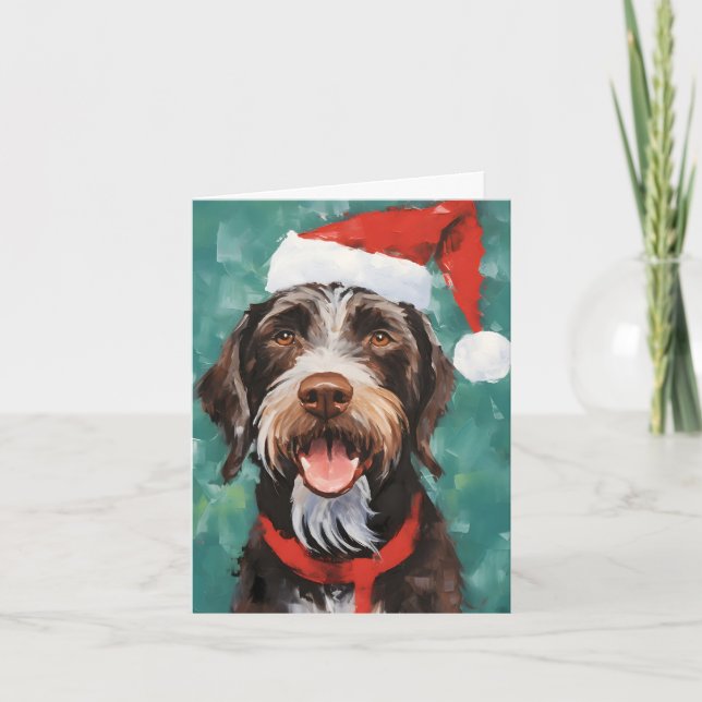 Tarjeta Pincel de Navidades de punteros-con-cable alemán (Anverso)