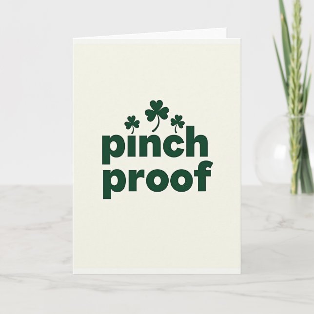 Tarjeta Pinch Proof Shamrock Day Card (Anverso)