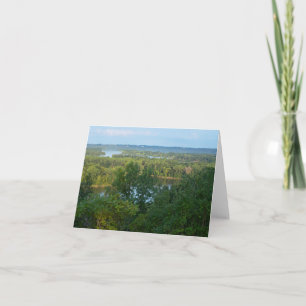 Tarjeta Pine Bend Bluffs con vistas al río Misisipi
