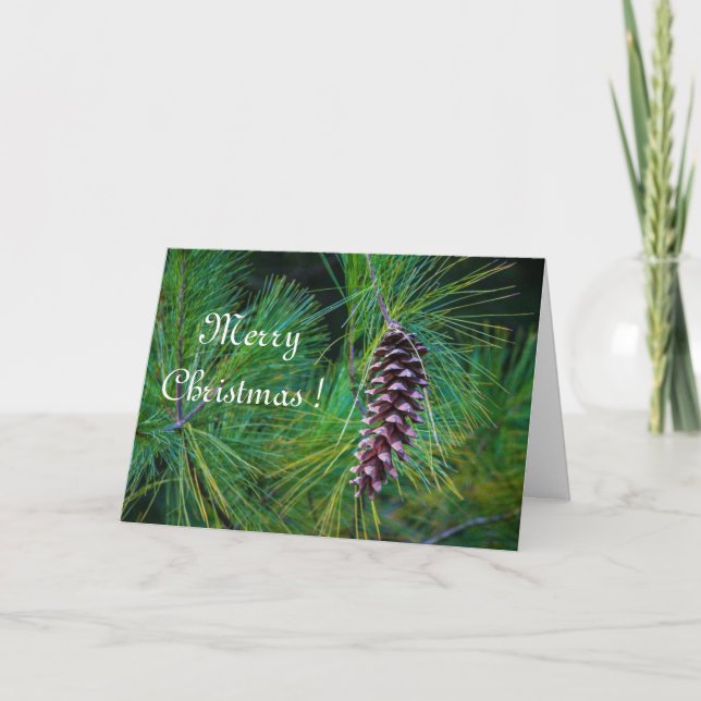 Tarjeta Pine Cone Holiday (Anverso)
