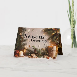 Tarjeta Pine Tree 5 Image Holiday Card