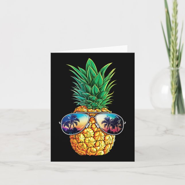 Tarjeta Pineapple Aloha Bebe Sungles Hawaii Wo (Anverso)