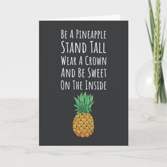 Tarjeta Pineapple Cards Exotic Fruit Tropical Fruity (Anverso)