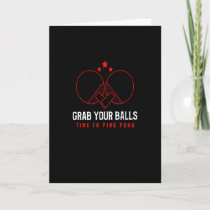 Tarjeta Ping Pong dice graciosa