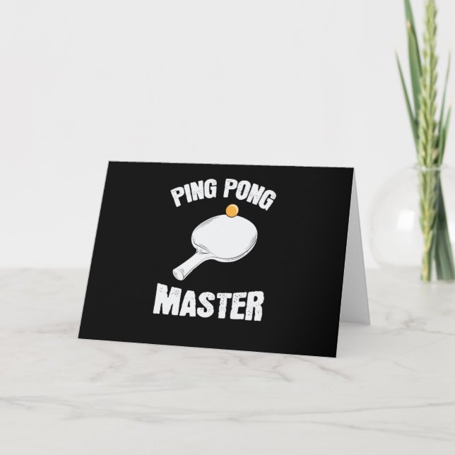 Tarjeta Ping Pong Master Tischtenniskelle mit Ball (Anverso)