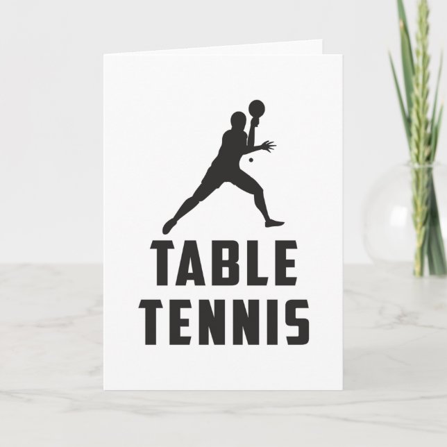 Tarjeta Ping Pong Table Tennis Paddle Player Gift Idea (Anverso)