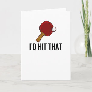 Tarjeta Ping Pong Table Tennis Player