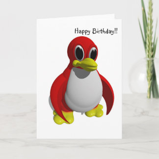 Tarjeta pingüino