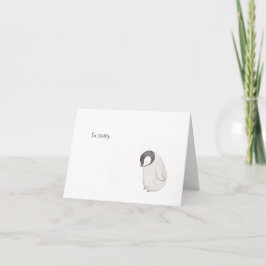 Tarjeta pingüino bastante banal de MiKa Art