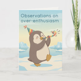 Tarjeta Pingüino de fiesta adorable | Cumpleaños personali