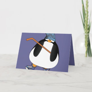 Tarjeta Pingüino de hockey