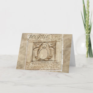 Tarjeta Pingüino de Vitruvian