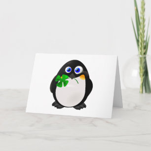 Tarjeta Pingüino del Día de San Patricio