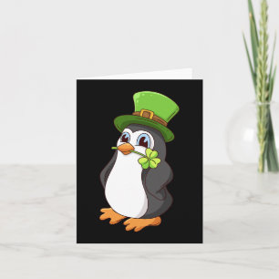 Tarjeta Pingüino del Día de San Patricio Día de San Patric