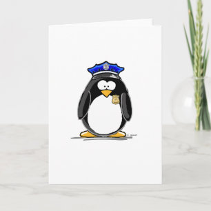 Tarjeta Pingüino del oficial de policía