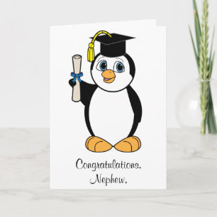 Tarjeta Pingüino del personalizable de la graduación de la