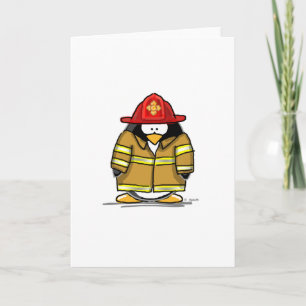 Tarjeta Pingüino del rescate del fuego