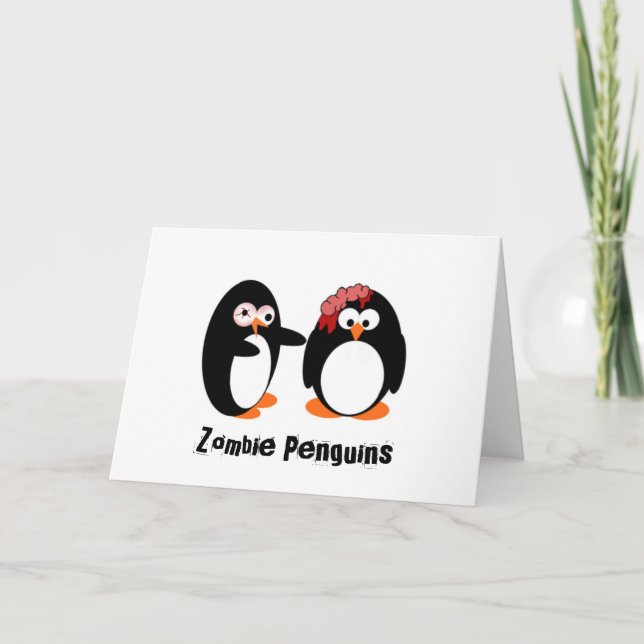 Tarjeta Pingüino del zombi (Anverso)