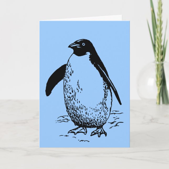 Tarjeta Pingüino feliz (Anverso)