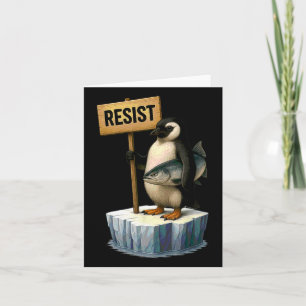 Tarjeta Pingüino gracioso resiste a los pingüinos de Guay 