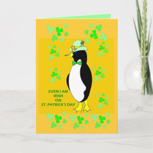 Tarjeta Pingüino irlandés (Anverso)