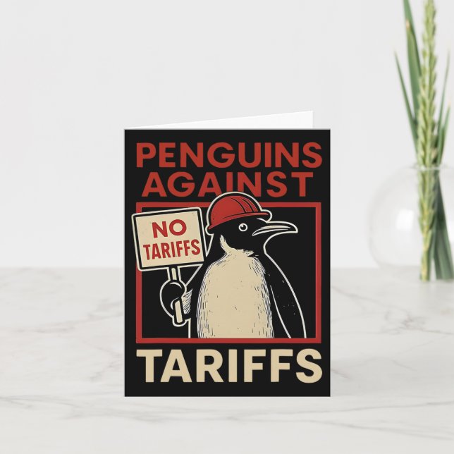 Tarjeta Pingüino no se resiste a las protestas de los ping (Anverso)