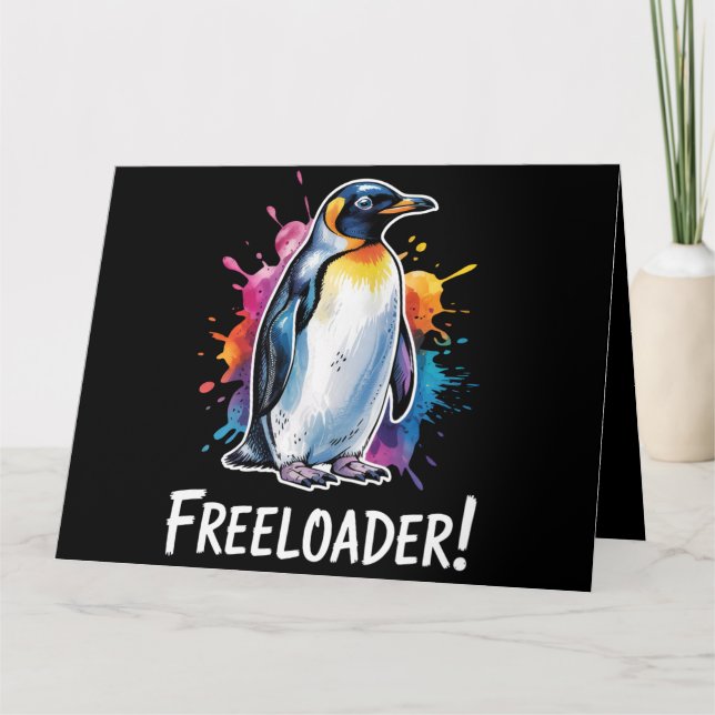 Tarjeta Pinguino Parásito Resiste Política (Anverso)