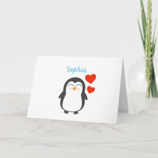 Tarjeta Pingüino personalizado