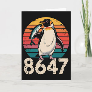Tarjeta Pingüino Vintage 86 47 Protesta - 8647 Pingüino An
