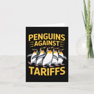 Tarjeta Pingüinos divertidos contra las mujeres del Día de