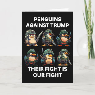 Tarjeta Pingüinos Enojados Contra Trump Su Lucha Es Nuestr