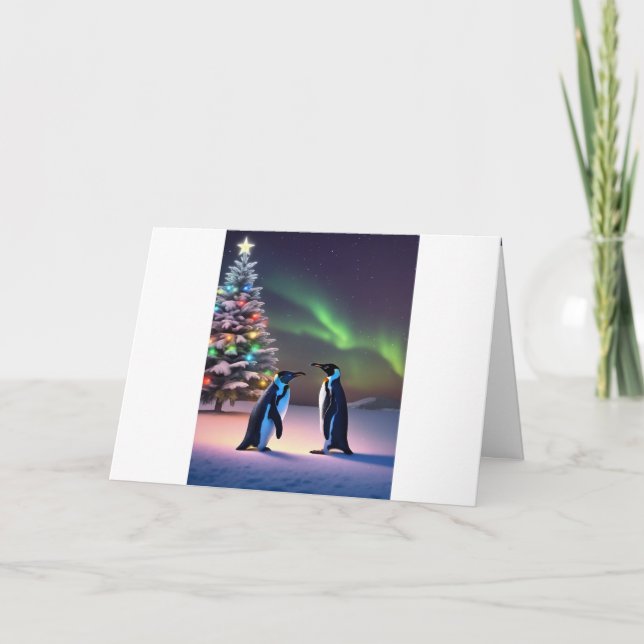 Tarjeta Pingüinos Felices (Anverso)
