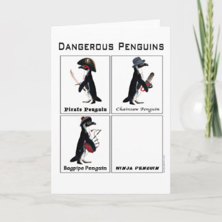 Tarjeta pingüinos peligrosos