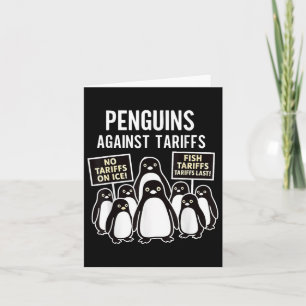 Tarjeta Pingüinos protestan contra aranceles Pingüinos div