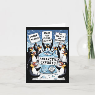 Tarjeta Pingüinos protestan contra Pengu, el gracioso impu