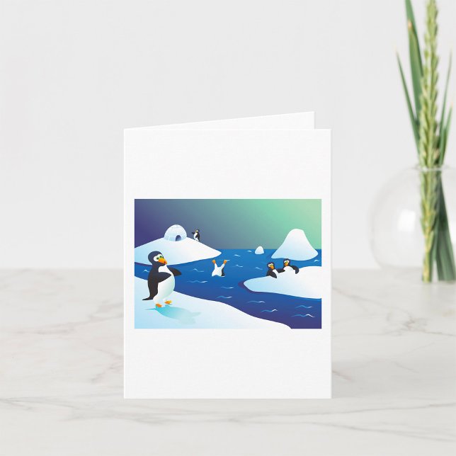 Tarjeta Pingüinos Y Hielo (Subido por el creador)